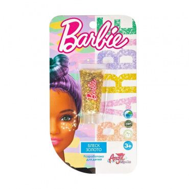 Barbie 03/01 Детская декоративная косметика Angel Like Me "BARBIE". Блеск для лица "Золото".